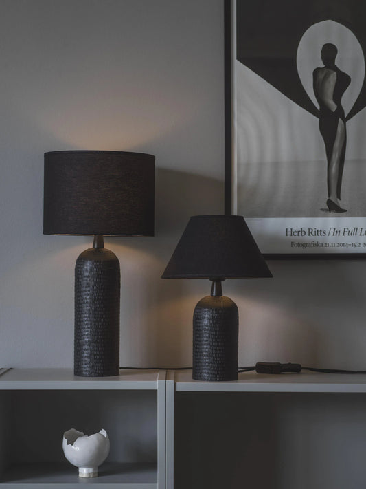 Riley Lampfot - Matt svart 38cm - PR Home - Ljusvaruhuset