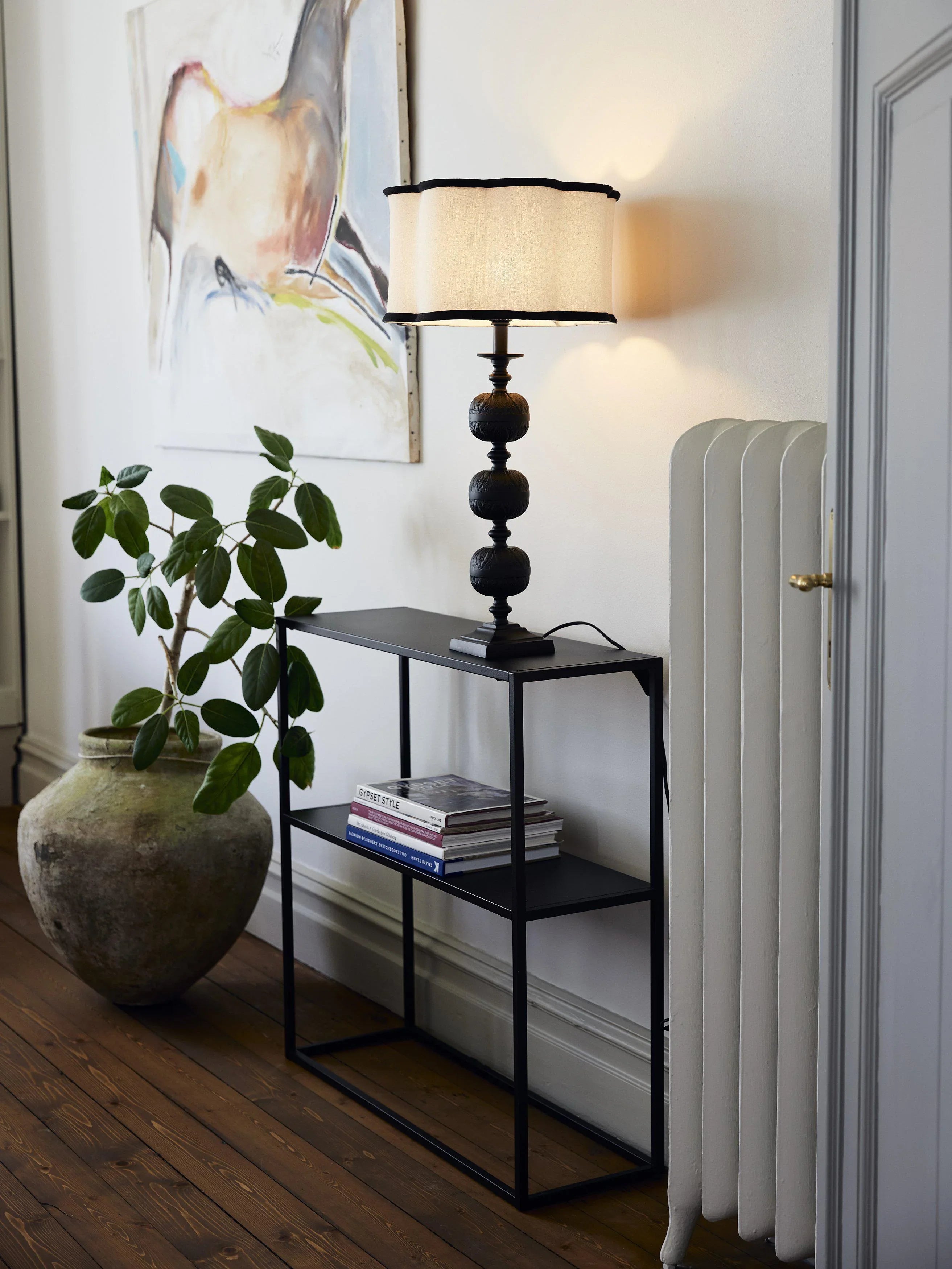 Judy lampskärm - Natur/svart 35cm - PR Home - Ljusvaruhuset