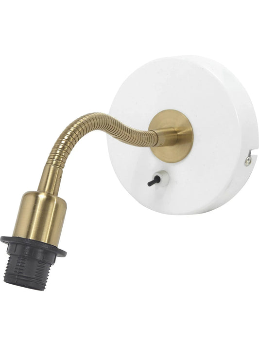 Cia vägglampa E14 - Vit/Mässing 27cm - PR Home - Ljusvaruhuset