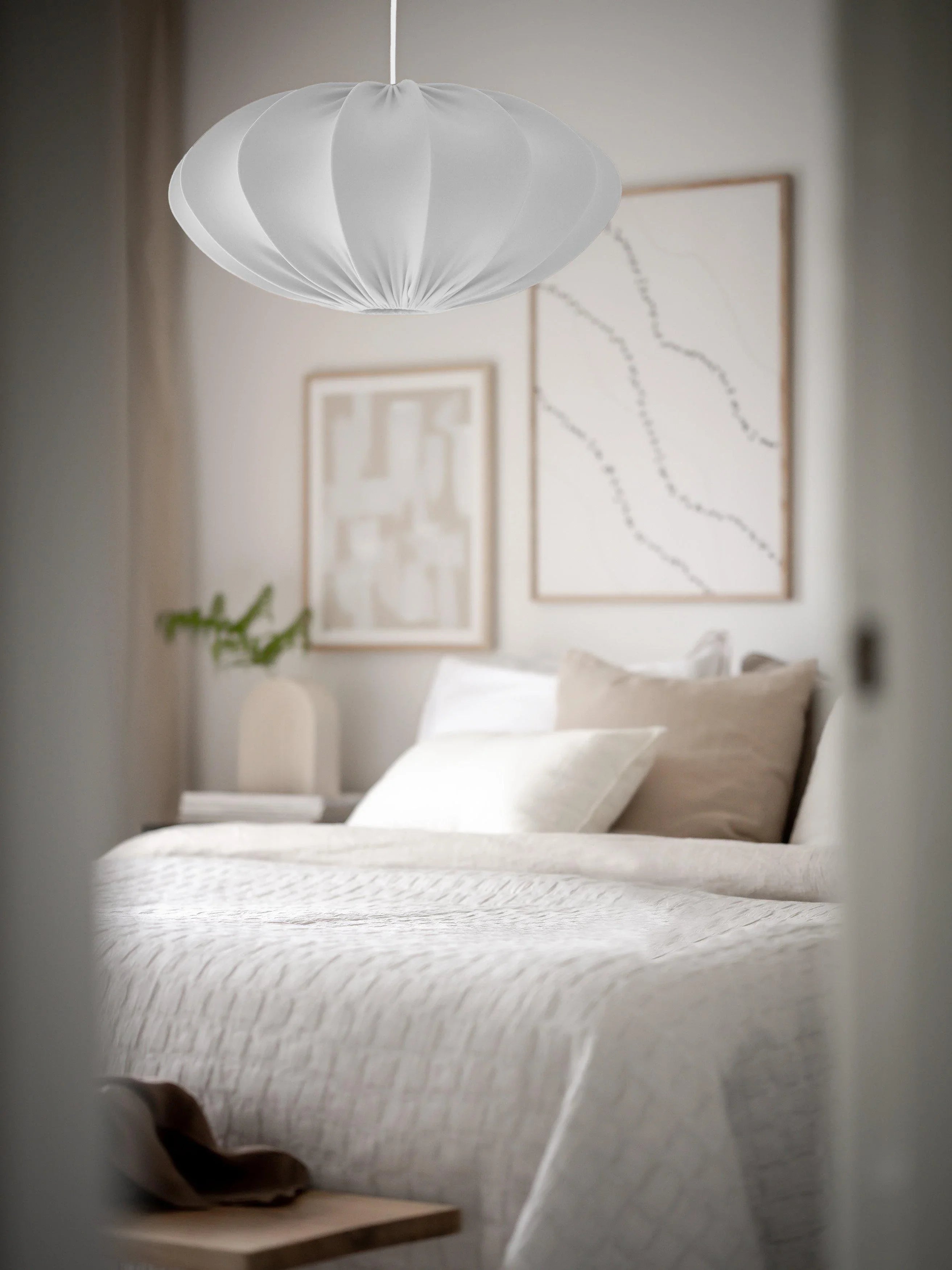 Rosa Takskärm - Jersey Vit 60cm - PR HOME - Ljusvaruhuset