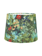 Sofia Lampskärm - Blomster Grön 25cm - Carl Larsson - Ljusvaruhuset