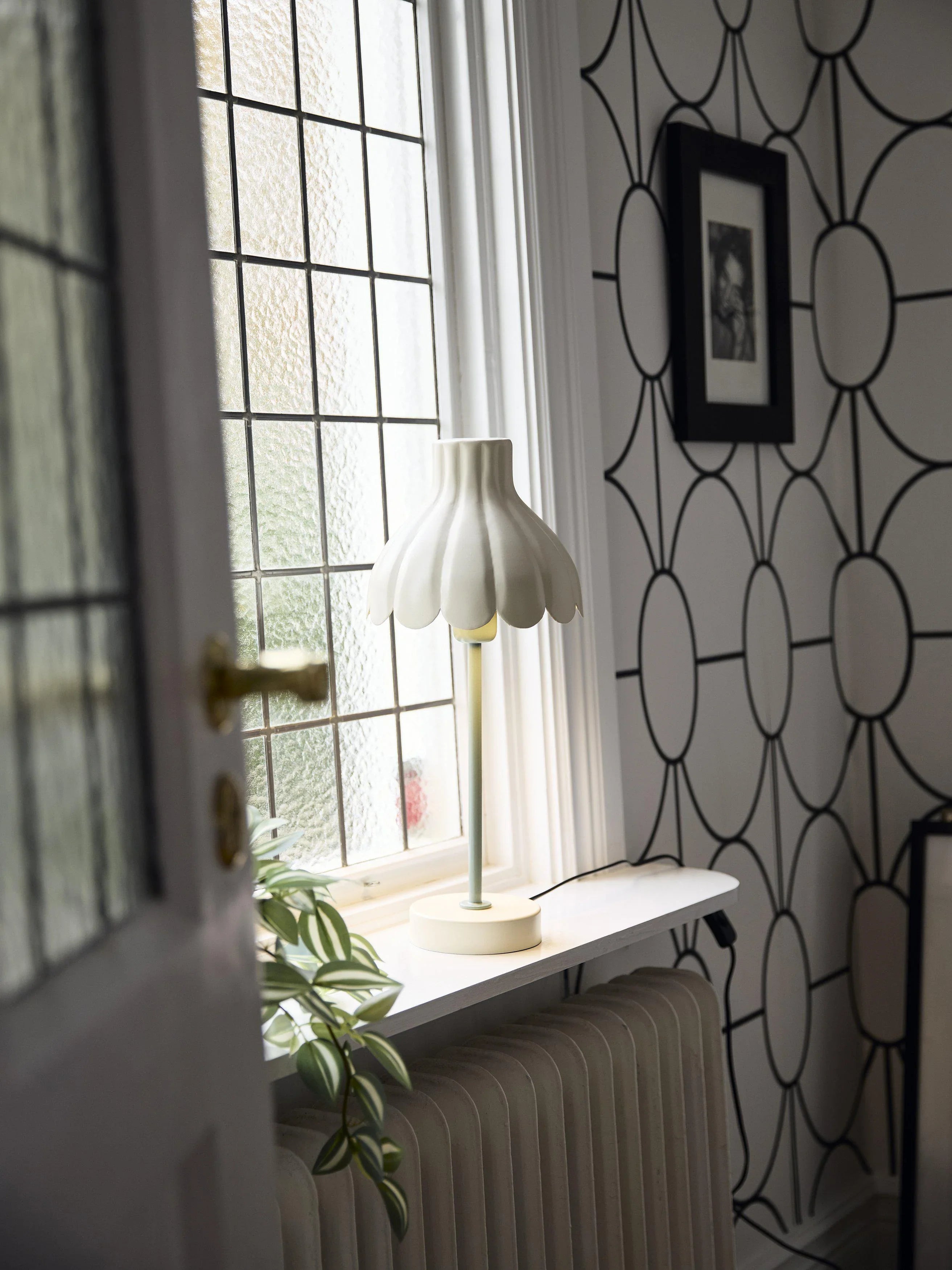 Wera bordslampa - Offwhite/grön 47cm - PR Home - Ljusvaruhuset