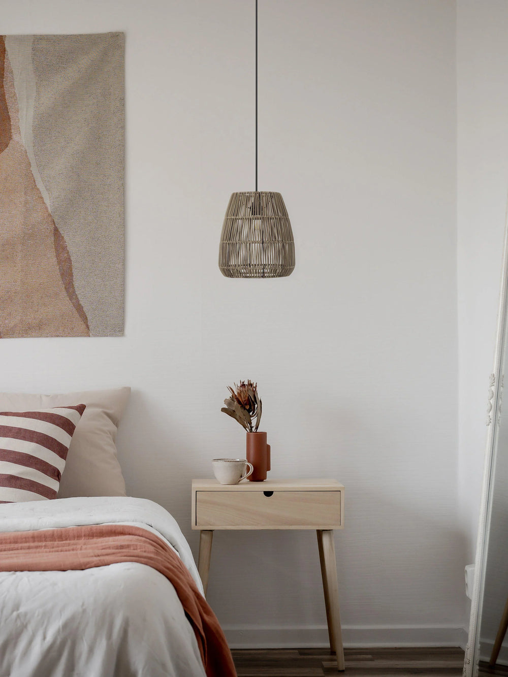 Saigon Taklampa - Natur/Grå 18cm - PR Home - Ljusvaruhuset