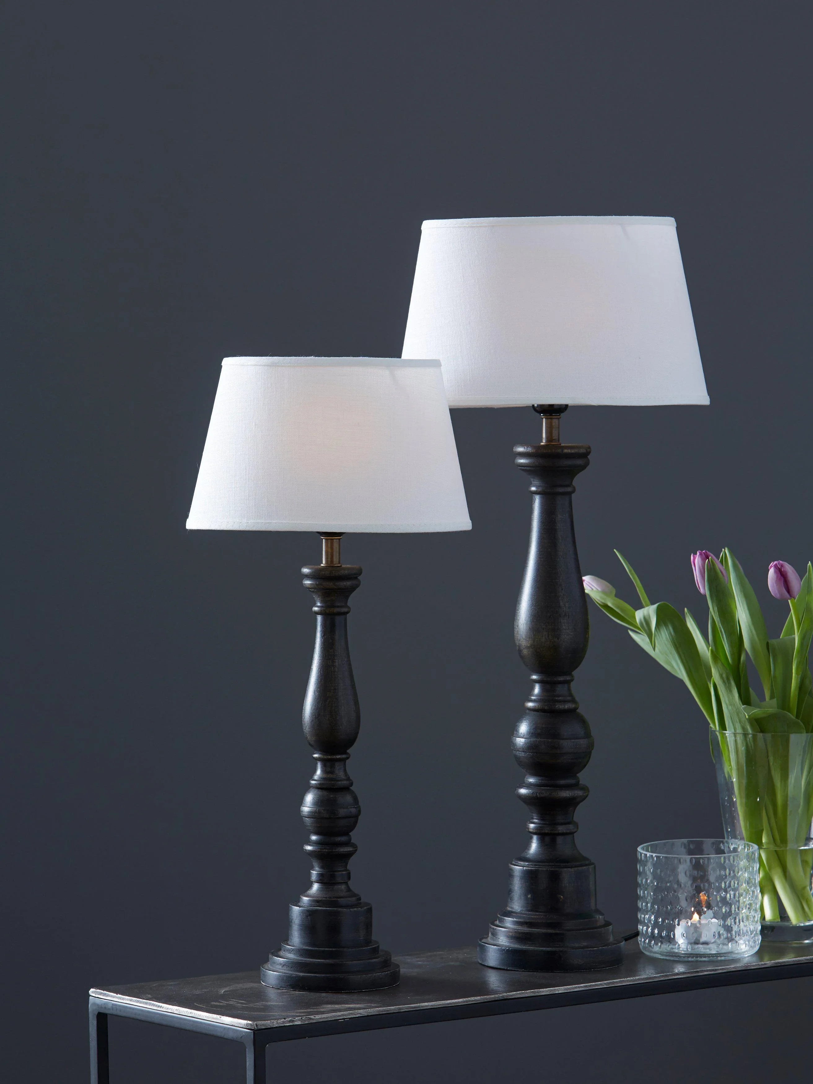 Doris Lampfot - Darkblack 53cm - PR Home - Ljusvaruhuset