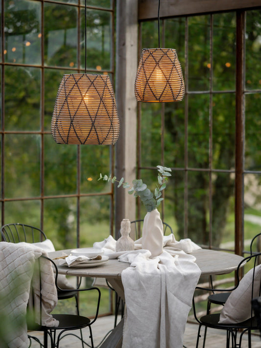 Lollo Takskärm - Natur/svart 28cm - PR Home - Ljusvaruhuset