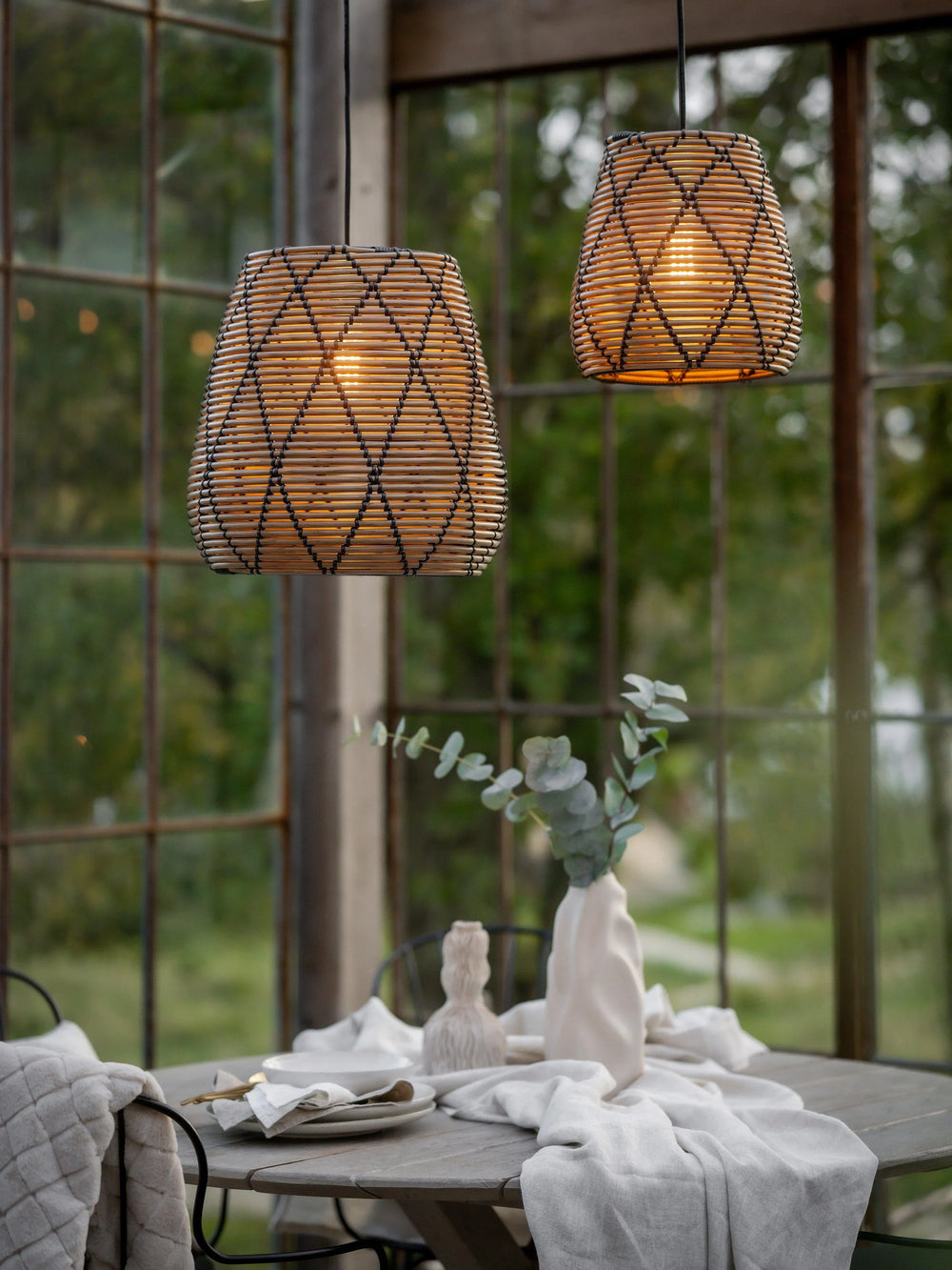 Lollo Takskärm - Natur/svart 28cm - PR Home - Ljusvaruhuset