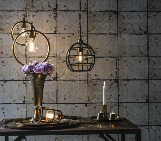 Bristol Taklampa - Råmässing 30cm - PR Home - Ljusvaruhuset