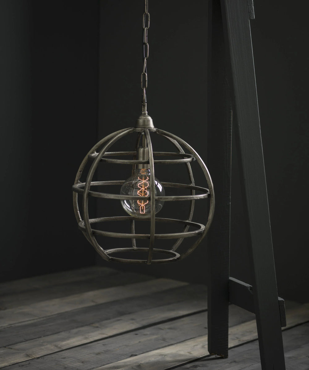 Bristol Taklampa - Råsilver 41cm - PR Home - Ljusvaruhuset