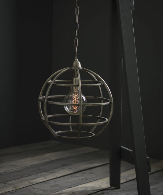 Bristol Taklampa - Råsilver 41cm - PR Home - Ljusvaruhuset