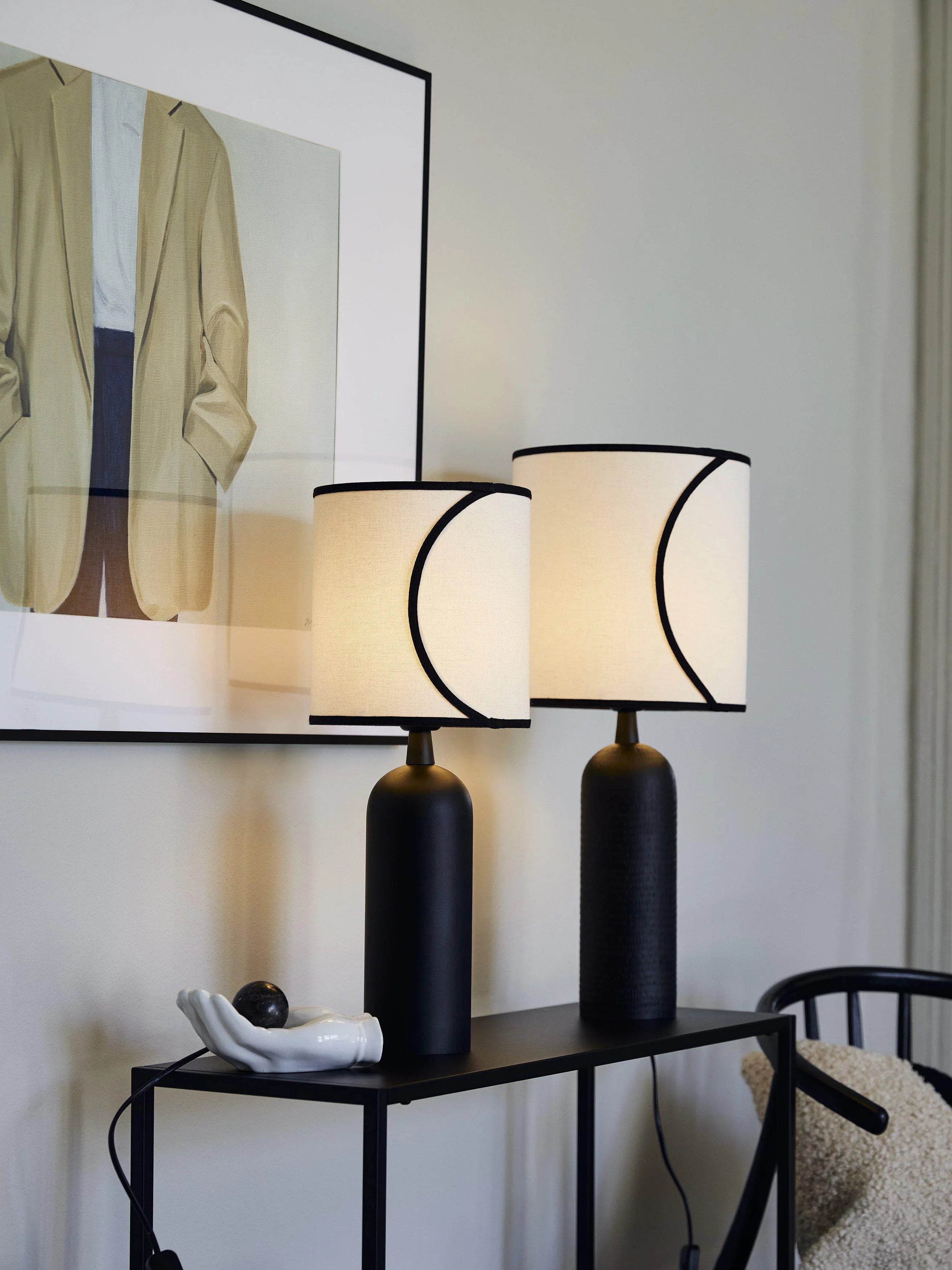 Celyn Ava lampskärm - Offwhite/svart 30cm - PR Home - Ljusvaruhuset