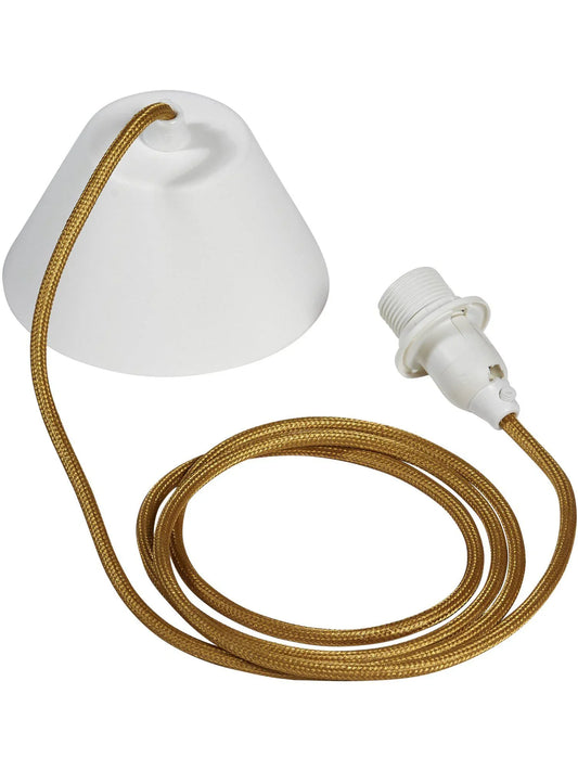 Takupphänge textil - Guld E14 - PR Home - Ljusvaruhuset