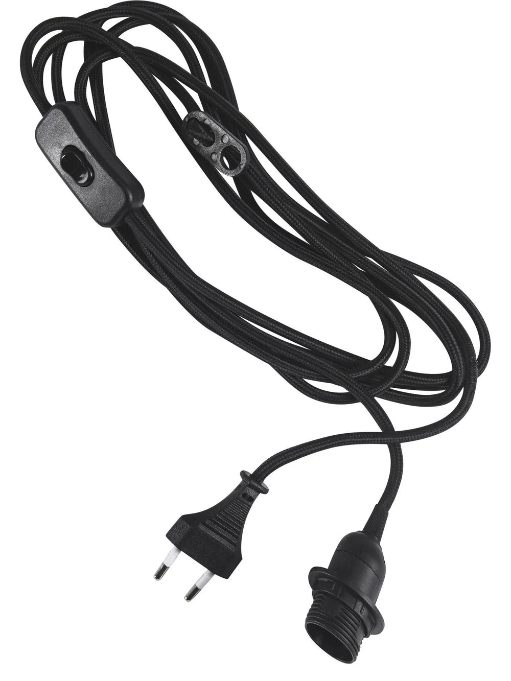 Sladdställ textil SV - 3,5m med brytare E14 - PR Home - Ljusvaruhuset