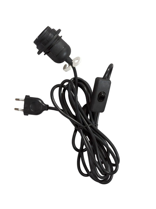 Sladdställ plast SV - 3,5m med brytare E27 - PR Home - Ljusvaruhuset