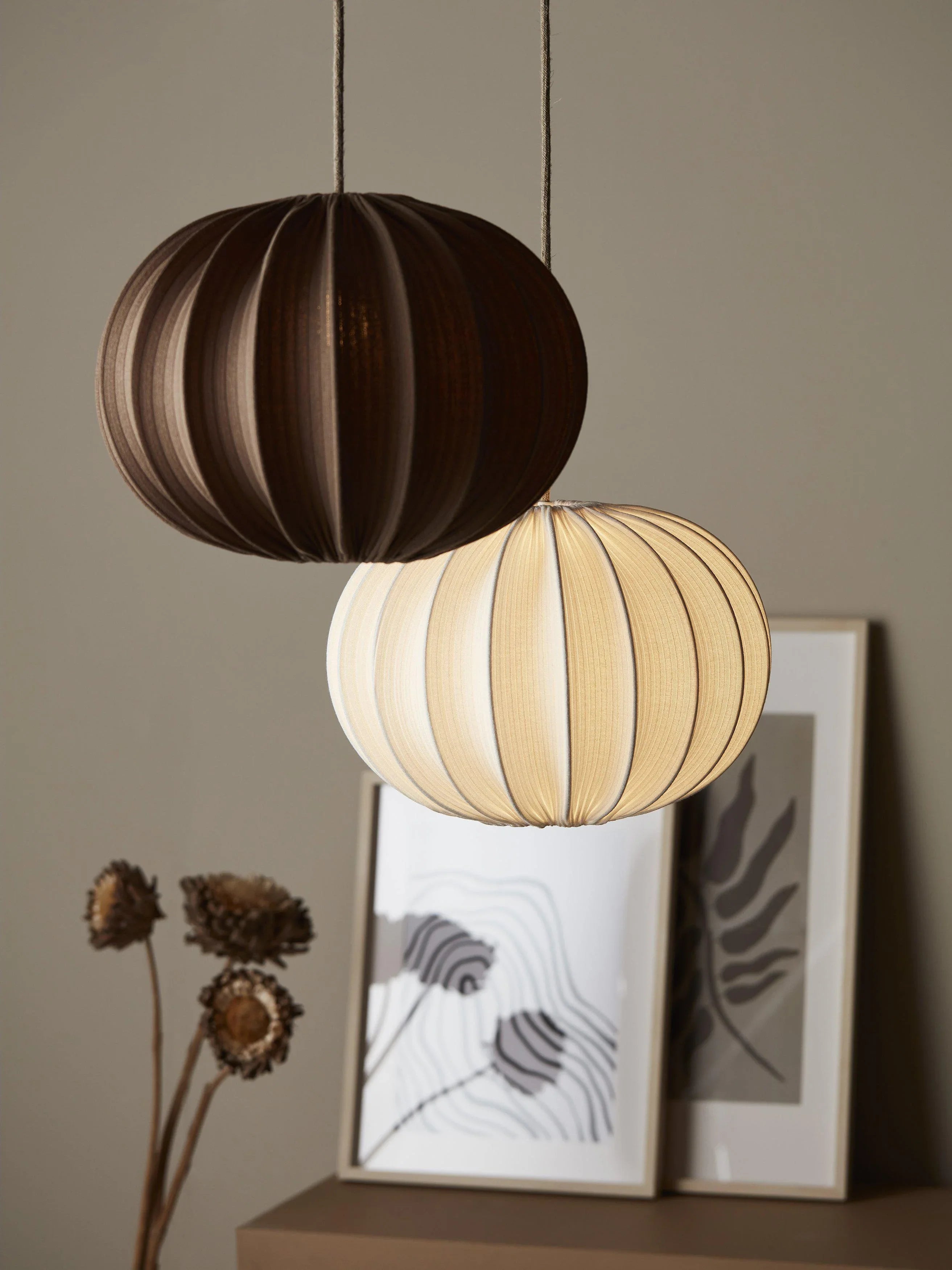 Hilma Takskärm - Jersey Nougat 40cm - PR Home - Ljusvaruhuset