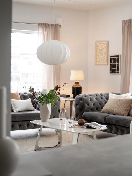 Hilma Takskärm - Jersey rib Offwhite - PR Home - Ljusvaruhuset