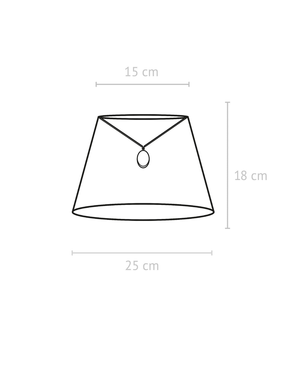 Oval Lampskärm - Lin Natur/vit 25cm - PR Home - Ljusvaruhuset