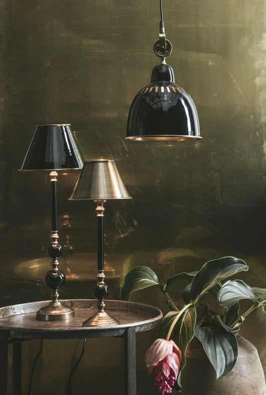 Abbey Lampfot - Svart/Antikmäss 50cm - PR Home - Ljusvaruhuset