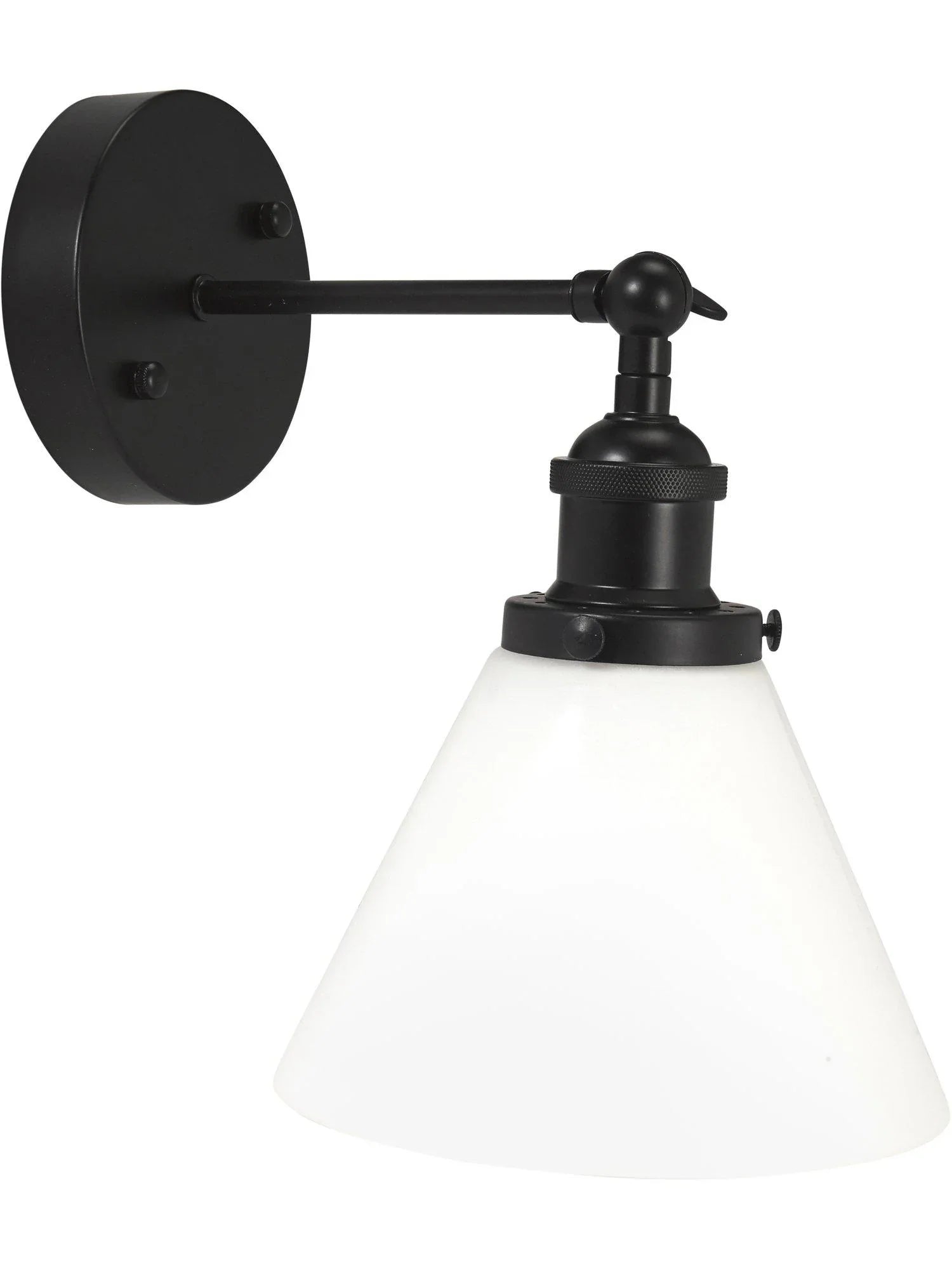 Lambda vägglampa - Svart, Opal 18cm - PR Home - Ljusvaruhuset